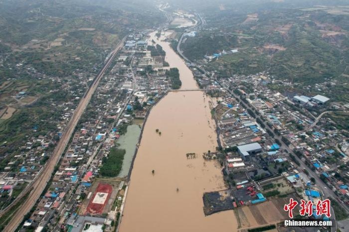 10月10日，山西省介休市義棠鎮(zhèn)，汾河水位上漲。 <a target='_blank' href='http://www.chinanews.com/'>中新社</a>記者 韋亮 攝
