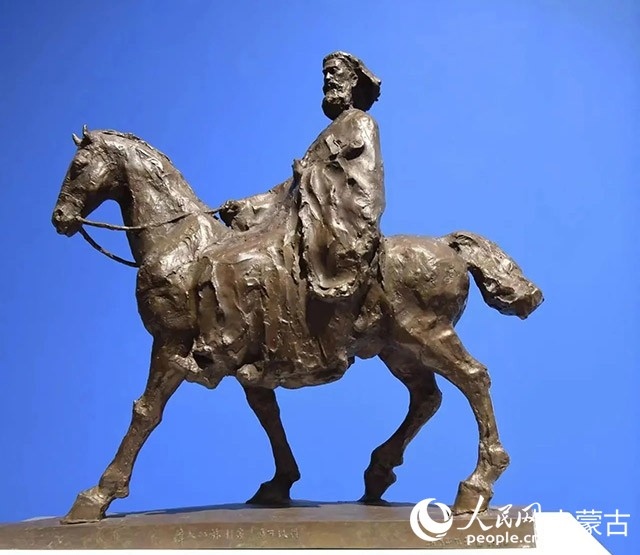吳為山作品《馬可波羅》。人民網(wǎng)記者 富麗娟攝