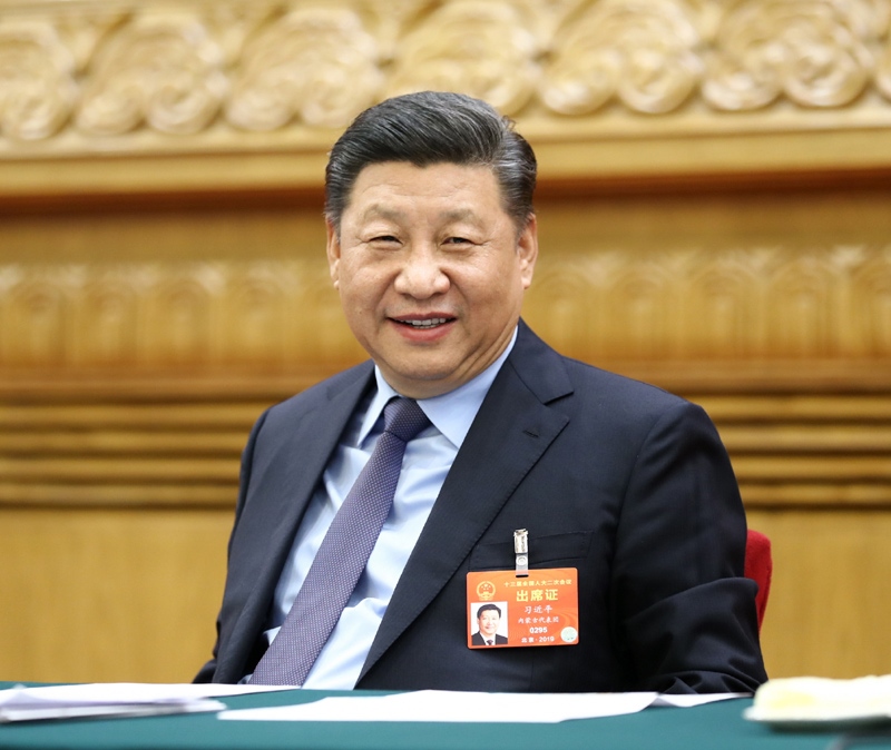 2019年3月10日，習(xí)近平總書記參加十三屆全國人大二次會議福建代表團(tuán)的審議。