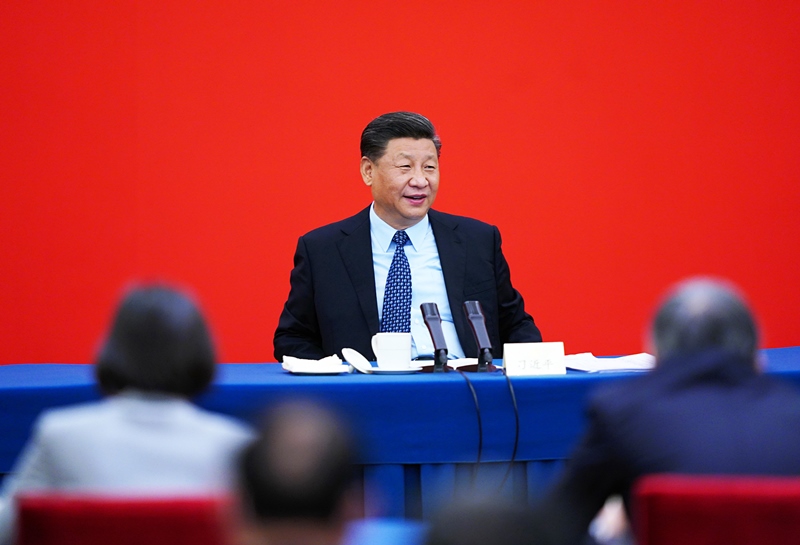 2020年5月23日上午，習(xí)近平總書記看望參加全國政協(xié)十三屆三次會議的經(jīng)濟(jì)界委員，并參加聯(lián)組會，聽取意見和建議。