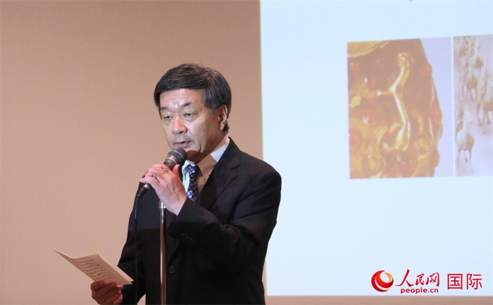 主辦方代表、富士美術(shù)館館長五木田聰致辭。（人民網(wǎng) 許可攝）