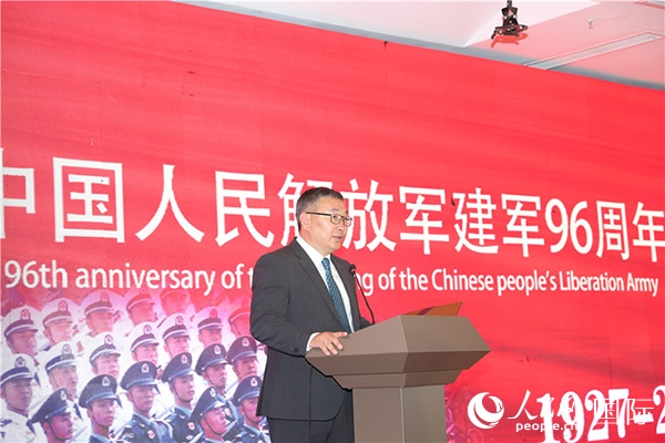 蒙古國國防部副部長瑪格奈致辭。人民網(wǎng)記者 霍文攝J
