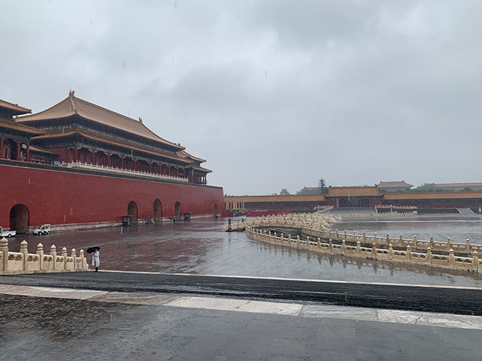 雨中故宮。人民網(wǎng)記者劉微 攝