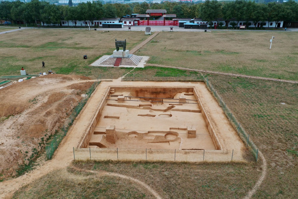 2022年河南安陽市殷墟商王陵區(qū)第三地點發(fā)掘現(xiàn)場（資料照片）。新華社發(fā)