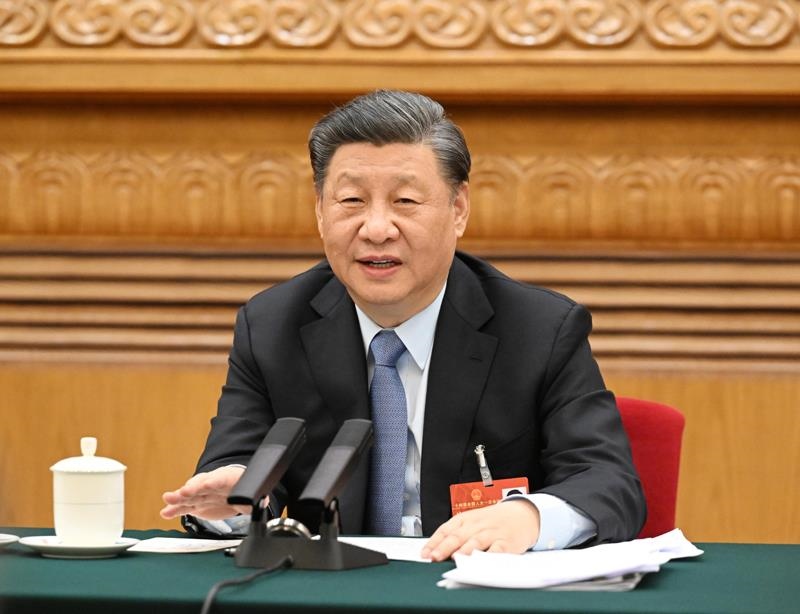 2023年3月5日，習(xí)近平總書記參加十四屆全國人大一次會議江蘇代表團(tuán)審議。