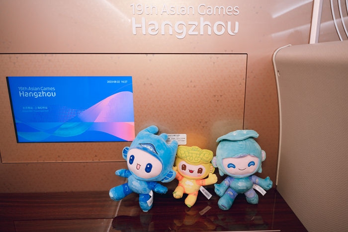 亞運(yùn)會(huì)吉祥物。上海鐵路局融媒體中心供圖