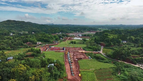 川氣東送二線天然氣管道工程施工現(xiàn)場。受訪者供圖