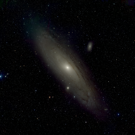墨子巡天望遠鏡首光獲取的仙女座星系圖片。（中國科學技術大學供圖）