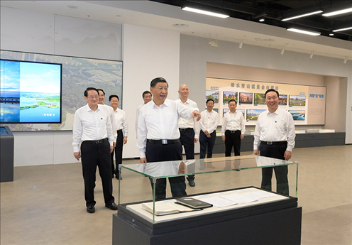 △9月20日，習(xí)近平總書記在浙江紹興市浙東運(yùn)河文化園考察。