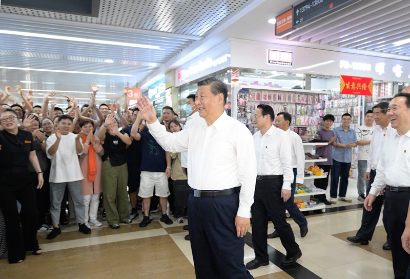 2023年9月20日，習(xí)近平總書記在浙江省金華市考察義烏國際商貿(mào)城。