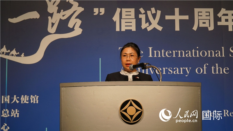 老撾駐日大使安拉萬(wàn)發(fā)言。人民網(wǎng) 蔣曉辰攝
