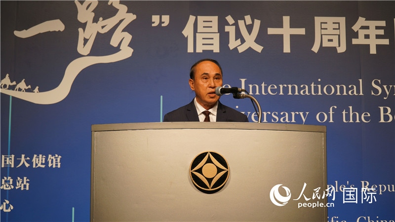 柬埔寨駐日大使圖伊瑞發(fā)言。人民網(wǎng) 蔣曉辰攝