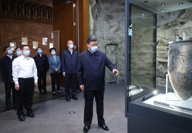 2023年6月2日，習(xí)近平來(lái)到中國(guó)歷史研究院內(nèi)的中國(guó)考古博物館調(diào)研。