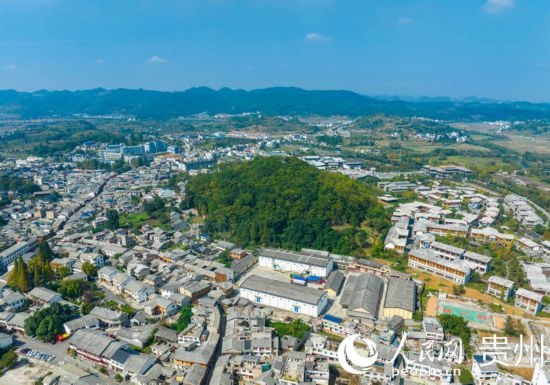 航拍舊州古鎮(zhèn)。人民網(wǎng) 陽(yáng)茜攝