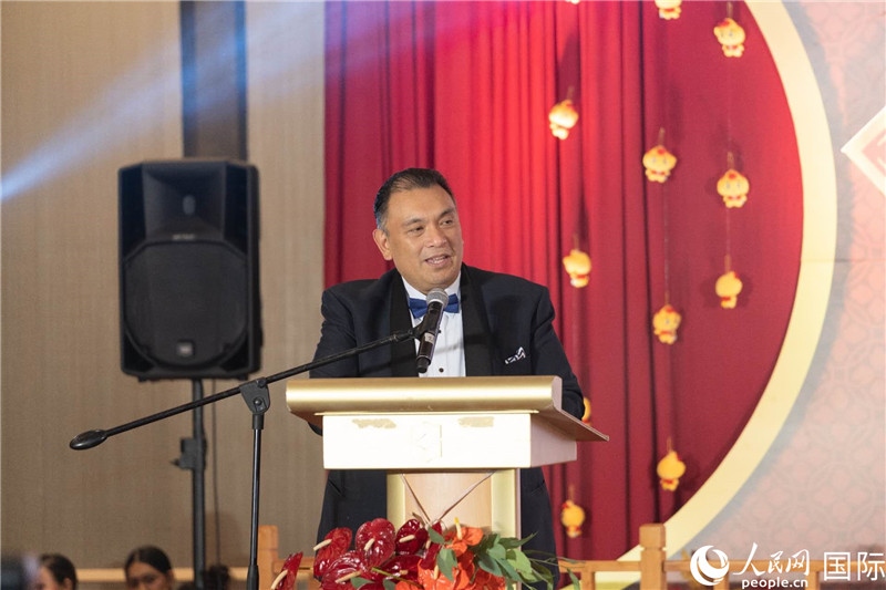 菲外交部副部長(zhǎng)多明戈出席年會(huì)并致辭。人民網(wǎng)記者樊帆 攝