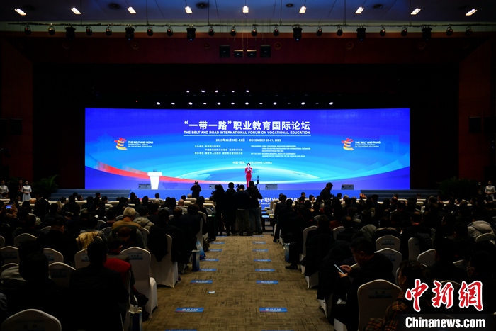 圖為 “一帶一路”職業(yè)教育國際論壇現(xiàn)場(chǎng)。 中新社記者 韓冰 攝