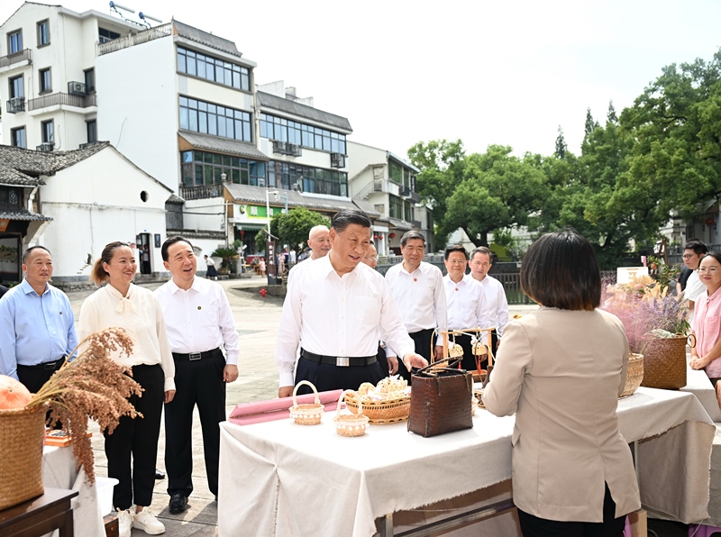 2023年9月20日，習(xí)近平在金華市義烏市后宅街道李祖村考察。