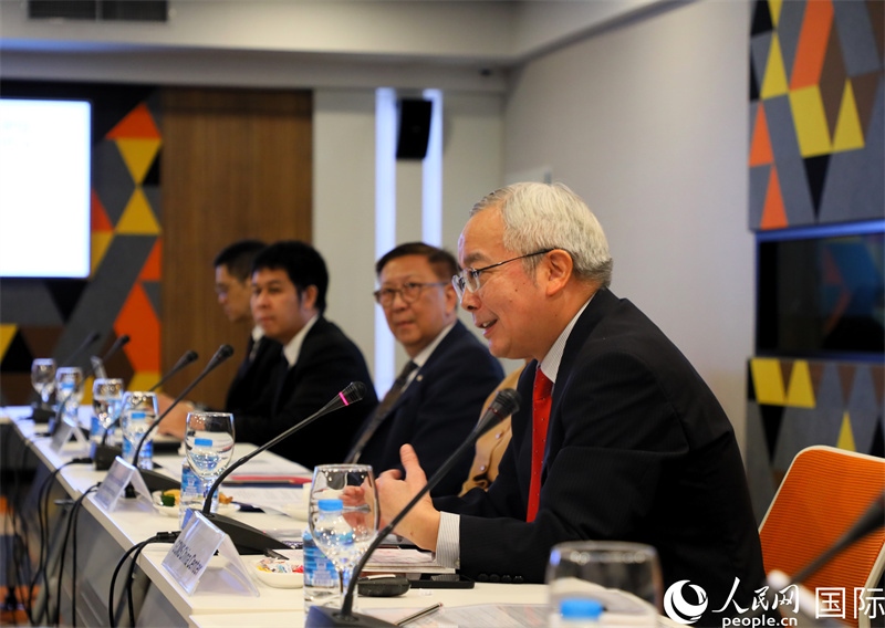 中國國際問題研究院副院長榮鷹致開幕辭。人民網(wǎng)記者 白元琪攝