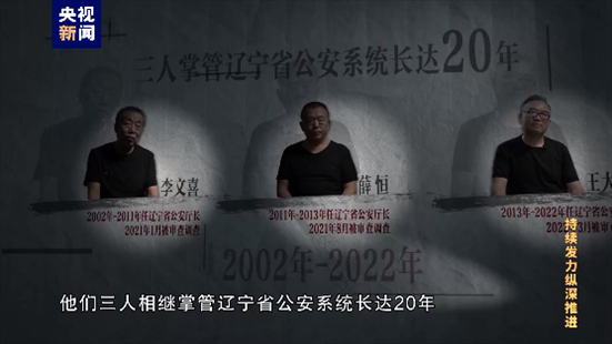 △李文喜、薛恒、王大偉在2021至2022年間先后落馬。