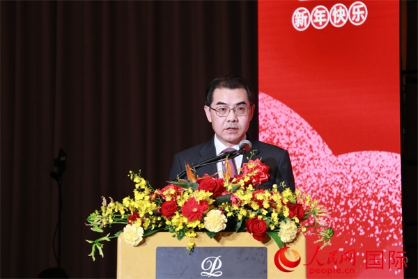 中國駐日本大使吳江浩致辭。人民網(wǎng) 許可攝