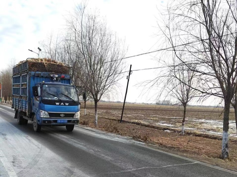 貨車行駛在公主嶺市農(nóng)村公路上。公主嶺市委宣傳部供圖