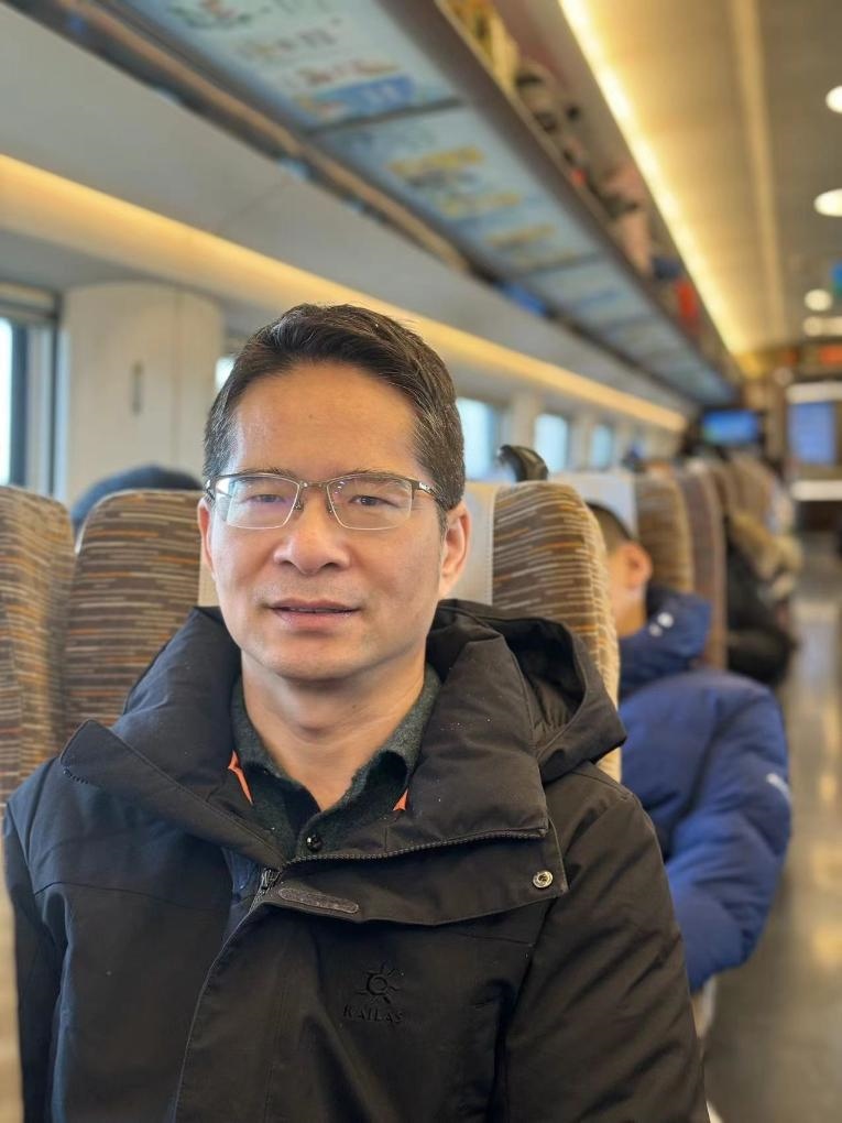楊萬坤乘坐高鐵往返京津。（采訪對象供圖）