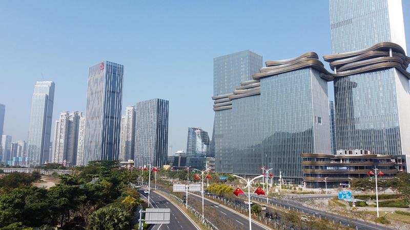 2024年1月1日，廣東珠海，橫琴粵澳深度合作區(qū)樓群。