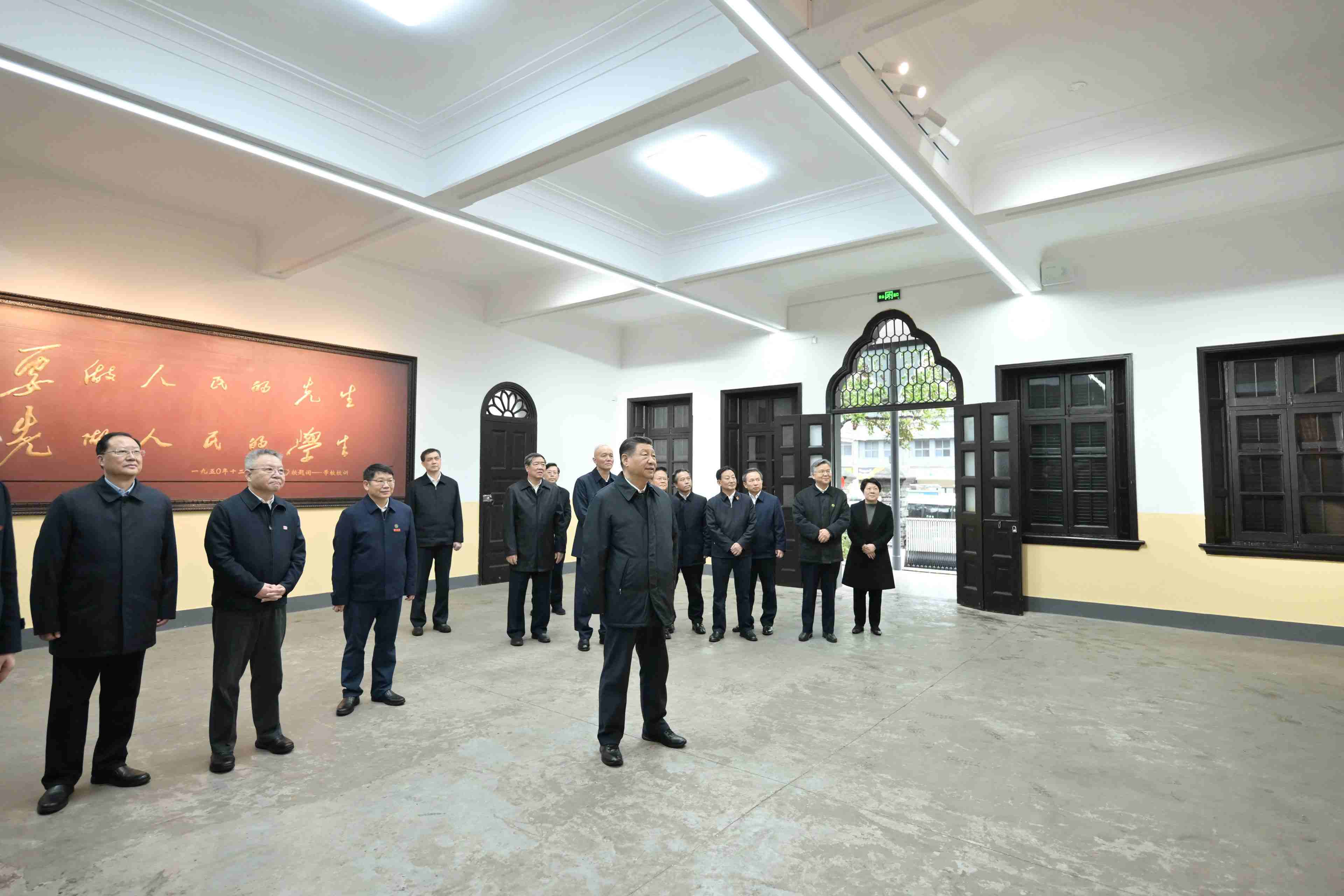 3月18日，習(xí)近平總書記在湖南第一師范學(xué)院（城南書院校區(qū)）考察。