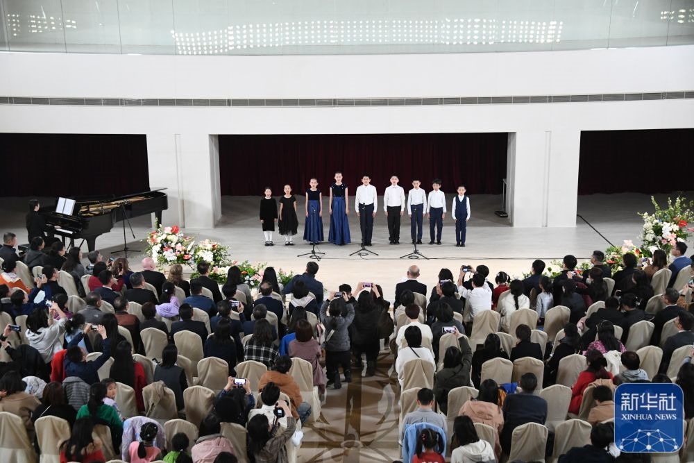 3月21日，金融街童聲合唱團在音樂會上演出。新華社記者 任超 攝