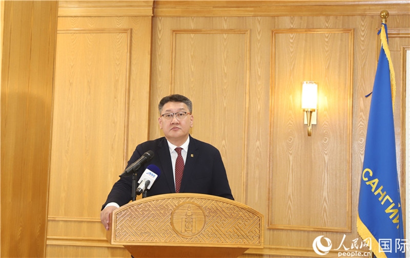 扎布赫楞部長致辭。人民網(wǎng)記者 霍文攝