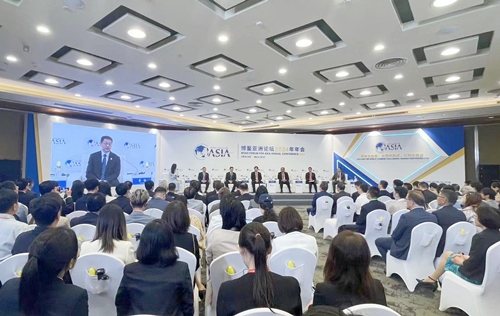 博鰲亞洲論壇2024年年會“‘創(chuàng)新、綠色、數(shù)智、融合’引領(lǐng)高質(zhì)量發(fā)展”分論壇。人民網(wǎng)記者 喬雪峰攝