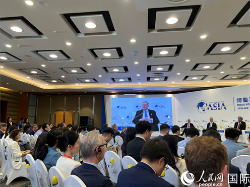 3月27日，博鰲亞洲論壇2024年年會“全球地緣政治展望”分論壇現(xiàn)場。人民網 艾里士攝