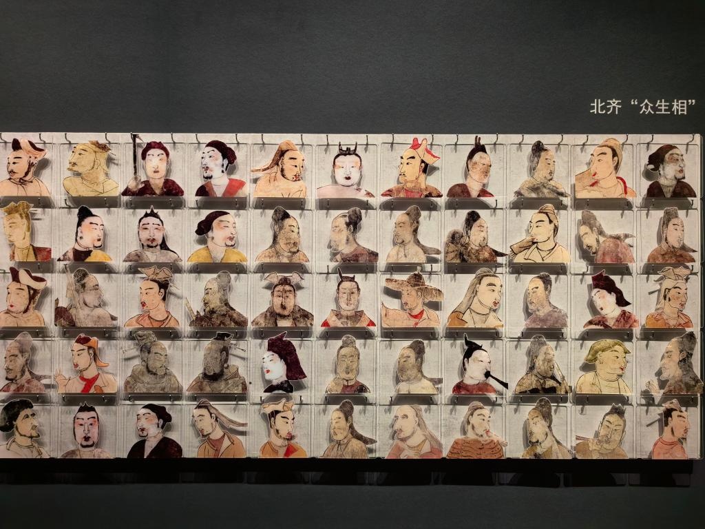 太原北齊壁畫博物館從山西北朝壁畫中提取人物元素展現(xiàn)當(dāng)時民族融合、文化交流。太原北齊壁畫博物館供圖