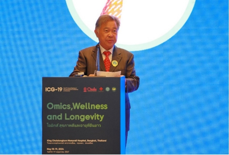 朱拉隆功大學醫(yī)學院副院長沃拉蘇克·肖特勒蘇克發(fā)表主旨演講。主辦方供圖