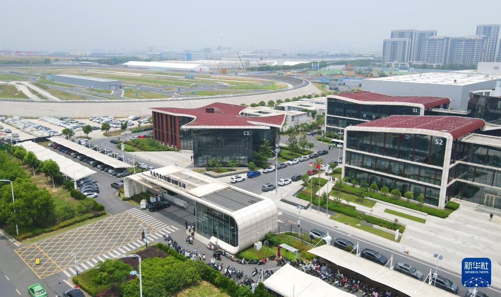 大眾汽車(chē)（安徽）有限公司外景（無(wú)人機(jī)照片，2024年6月7日攝）。新華社記者 郭晨 攝