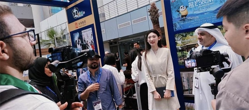 中國聯(lián)合展臺引發(fā)阿拉伯媒體關注。主辦方供圖