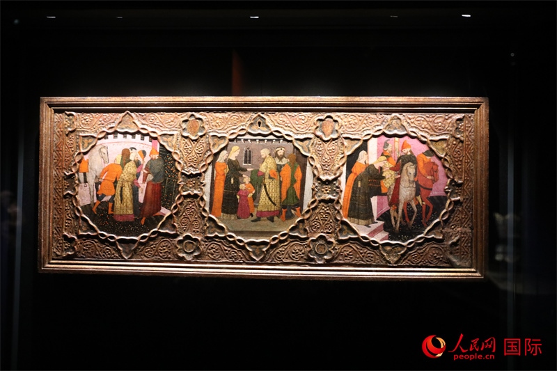 展覽“傳奇之旅：馬可·波羅與絲綢之路上的世界”展品。人民網(wǎng) 殷韜攝