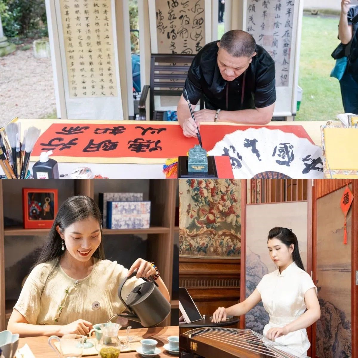 中國非遺與傳統(tǒng)文化展區(qū)引人入勝。 “中國之家”供圖