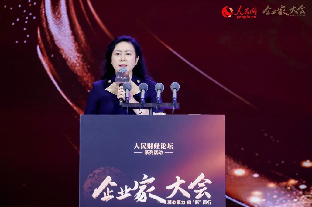 新大陸科技集團(tuán)CEO王晶。人民網(wǎng)記者 王紹紹攝