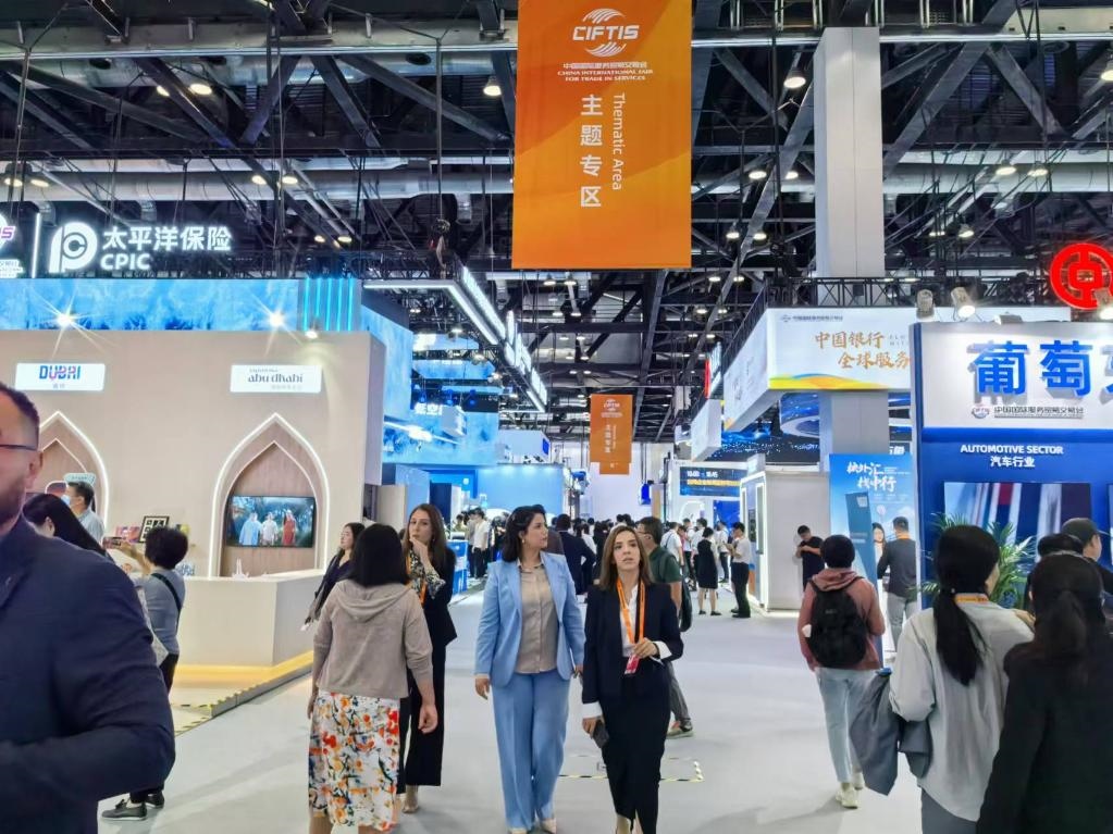 圖為2024年服貿(mào)會展區(qū)現(xiàn)場。 新華社記者 魏玉坤 攝