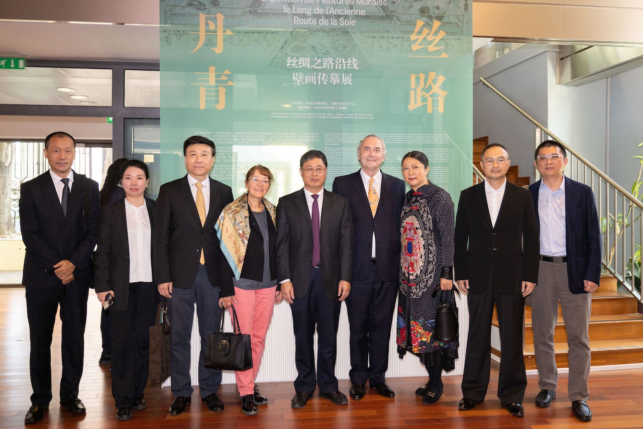 “絲路丹青——絲綢之路沿線壁畫傳摹展”在巴黎中國文化中心隆重開幕。中國藝術(shù)研究院供圖
