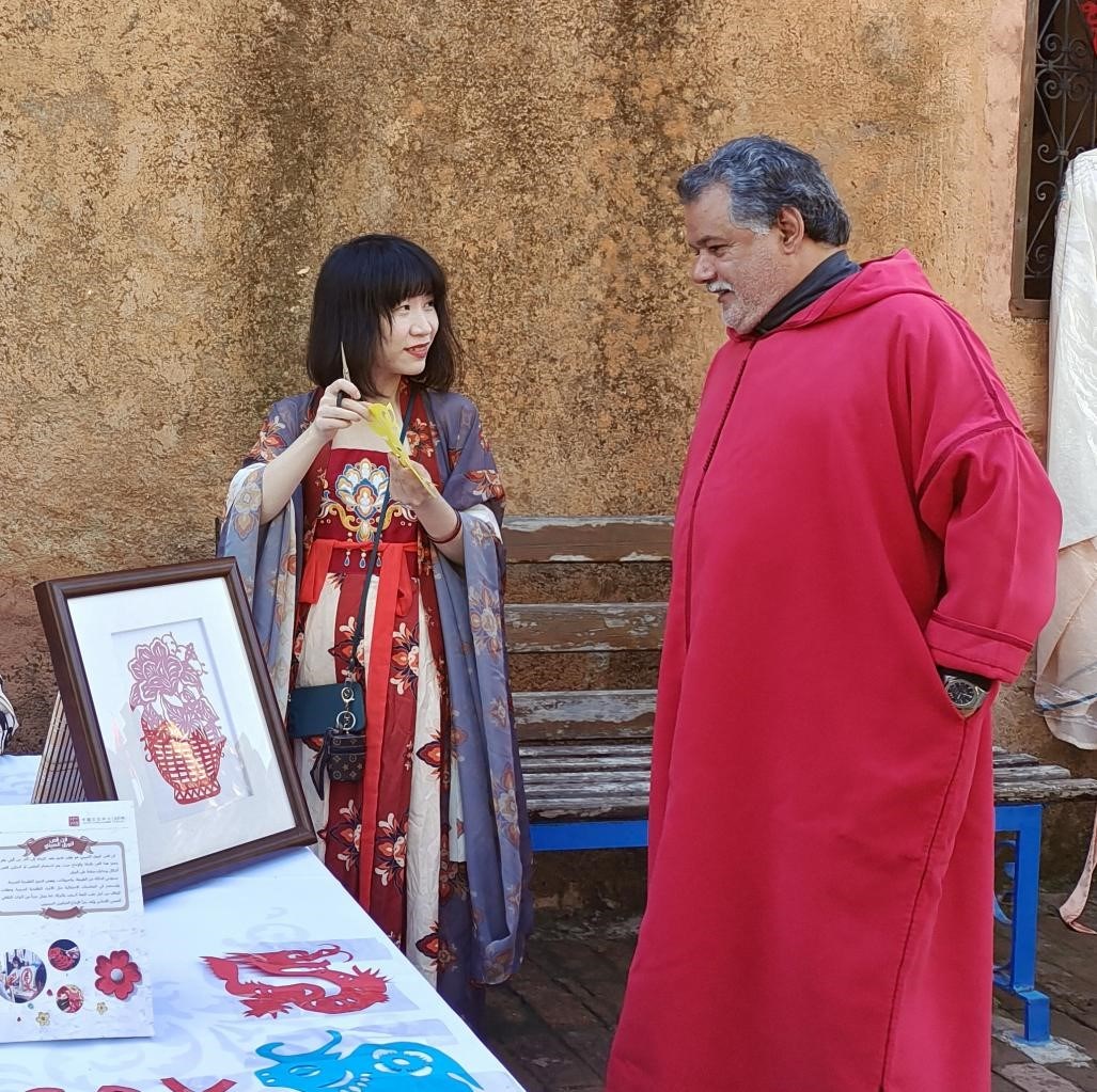中國文化產(chǎn)品介紹。拉巴特中國文化中心供圖