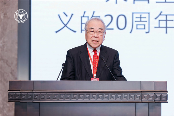 日本科學(xué)協(xié)會會長高橋正征致辭。浙江大學(xué)供圖