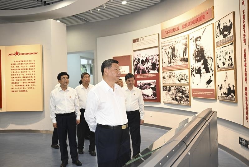 △2024年10月15日，習近平總書記在福建漳州市東山縣谷文昌紀念館考察。