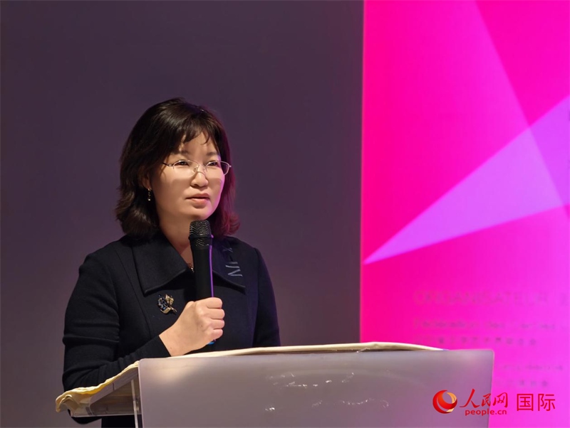 遼寧省文聯黨組書記、主席邵玉英致辭。人民網記者 于超凡攝