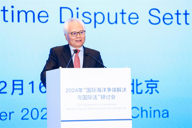 華陽海洋研究中心理事長、中國南海研究院學術委員會主席吳士存在開幕式致歡迎辭。華陽海洋研究中心供圖