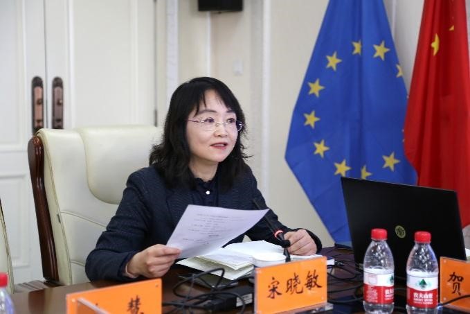 中國社會科學(xué)院歐洲研究所《歐洲研究》總編輯、中國歐洲學(xué)會秘書長宋曉敏教授主持研討會。吳迪攝
