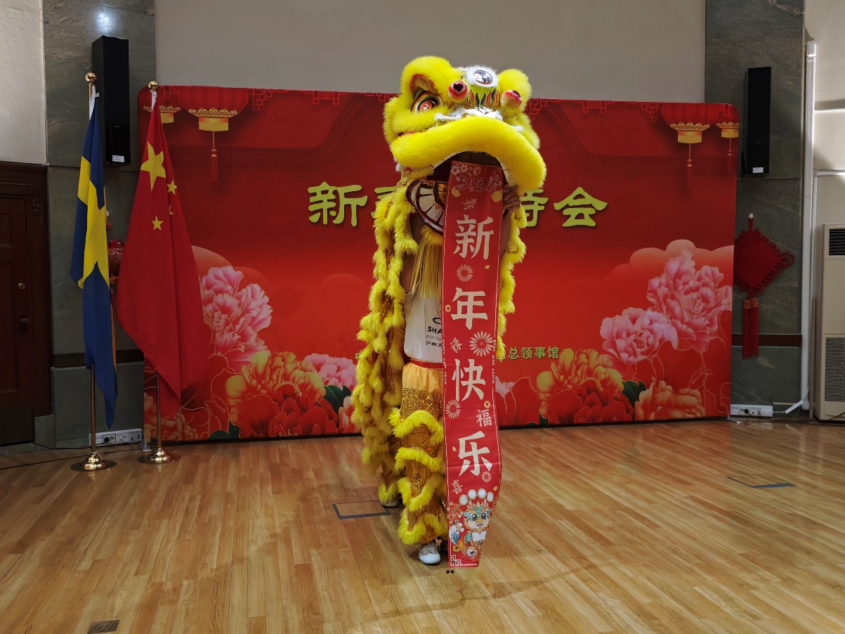 開場舞獅表演。中國駐哥德堡總領(lǐng)館供圖