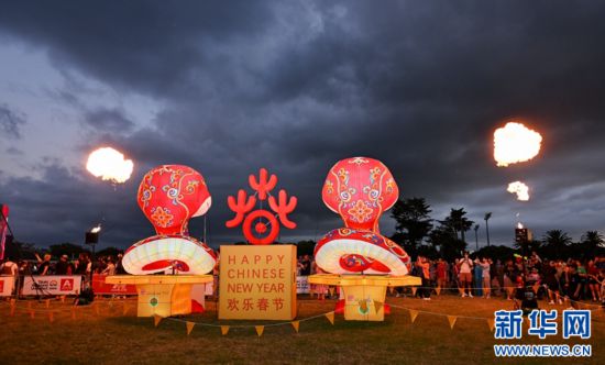 圖為游客在2025年奧克蘭元宵燈節(jié)游覽。（圖片由奧克蘭中國文化中心提供）