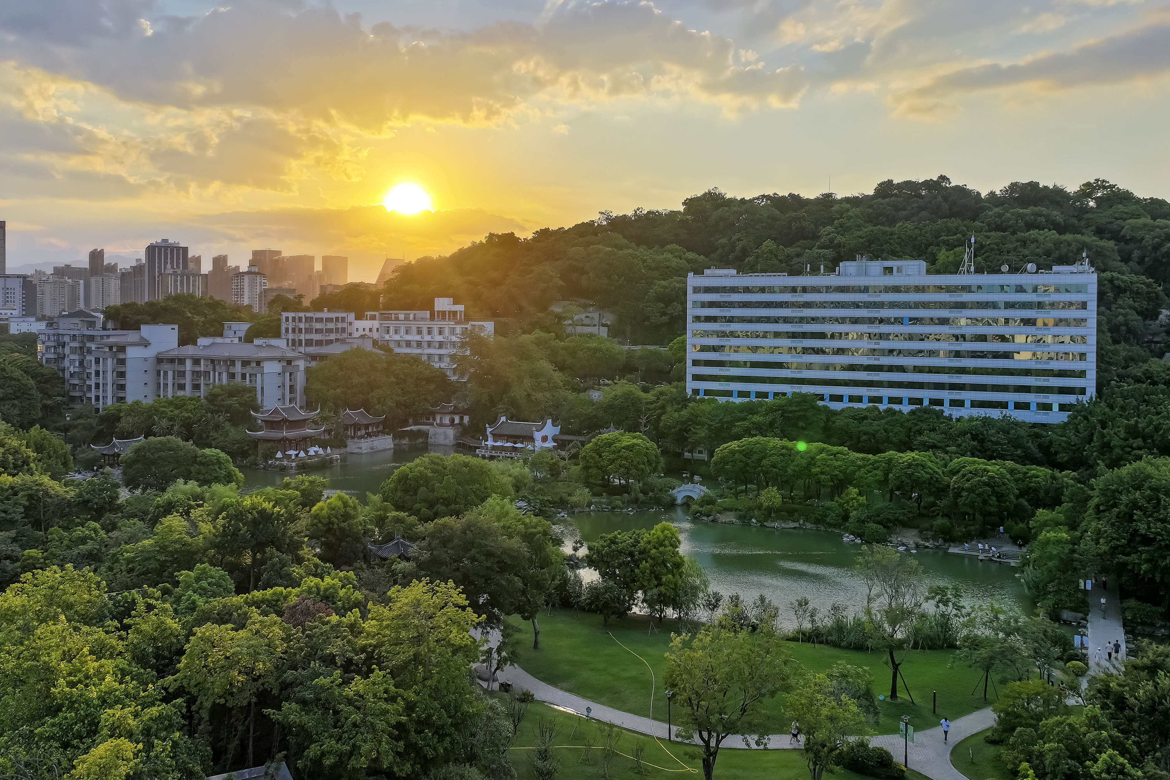 2024年7月17日，福州市鼓樓區(qū)黎明湖生態(tài)濕地公園。